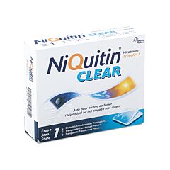 NiQuitin Clear Patch - Stoppen Met Roken - 24u Geen Behoefte - 21mg 21 Stuks