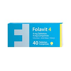 Folavit 4mg Foliumzuur 40 Tabletten NF