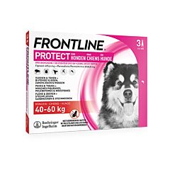 Frontline Protect - Anti-Vlooien/ Teken Spot-On Oplossing Voor Honden - 40-60kg - 3 Pipetten