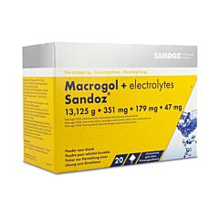 Macrogol + Elektrolyt Sandoz Citroen 20 Poederzakjes