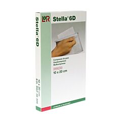 Stella 6D Steriele Gaaskompressen 10x20cm 5 Stuks