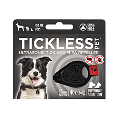 Tickless Pet Ultrasone Verjager Vlo/Teken - Zwart - 1 Stuk