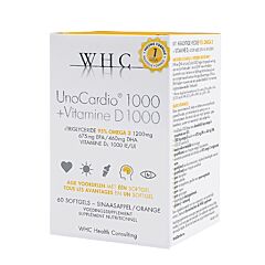 UnoCardio 1000 + Vitamine D1000 60 Softgels