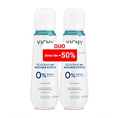 Vichy Deodorant 48u Extreme Frisheid Promo 2de -50% - 2x100ml