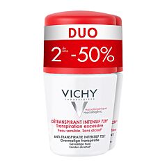 Vichy Deo Anti-Transpiratie Intensief 72u Roller Duo 2e -50% 2x50ml