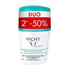 Vichy Deo Anti-Transpiratie Roller Duo 2e -50% 2x50ml 