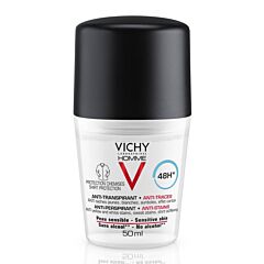 Vichy Homme Deodorant Roller Anti-Transpirant Tegen Vlekken 48 Uren 50ml