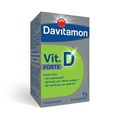 Davitamon Vitamine D Forte Citroensmaak 75 Smelttabletten