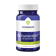 Vitakruid B12 Combi 6000, Folaat & P-5-P - 60 Smelttabletten