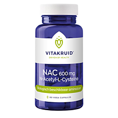 Vitakruid NAC 600 mg N-Acetyl-L-Cysteïne - 60 Capsules