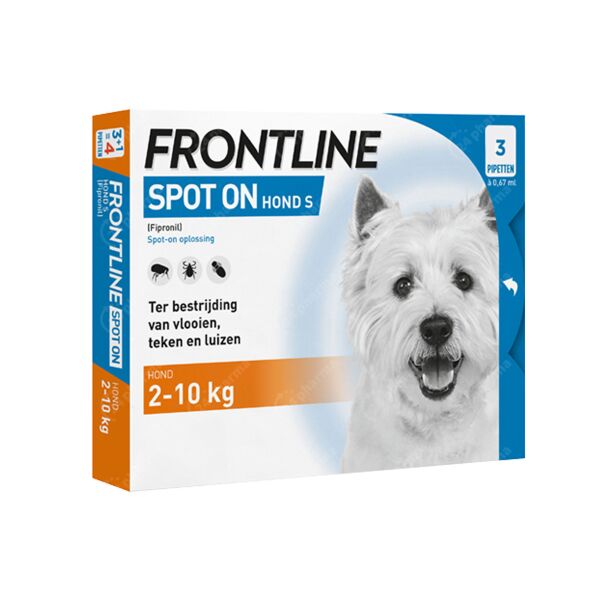 Clan per ongeluk Ontoegankelijk Frontline Spot-On Hond 2-10kg Vlooien/ Teken 3x0,67ml online Bestellen /  Kopen