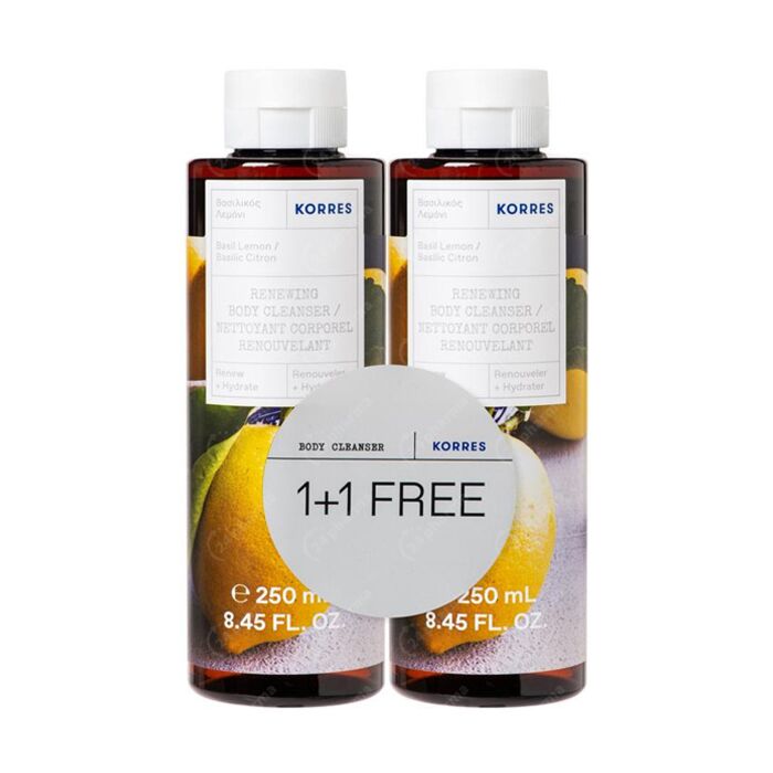 heet Oogverblindend Ambient Korres Renewing Body Cleanser Basil Lemon 250ml Promo 1 + 1 GRATIS Online  Bestellen / Kopen