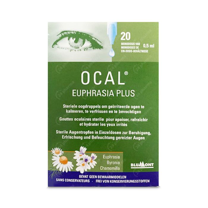 Ocal Euphrasia Plus Steriele Oogdruppels Monodosis 20x0,5ml Online