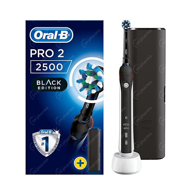 Doe mijn best Beperken Profeet Oral-B Pro Elektrische Tandenborstel 2500 Cross Action Zwart 1 Stuk online  Bestellen / Kopen