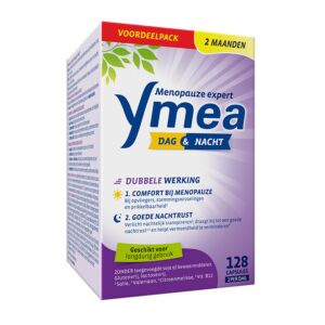 Ymea Dag & Nacht - Menopauze - Tegen opvliegers & nachtelijk zweten 128 Capsules